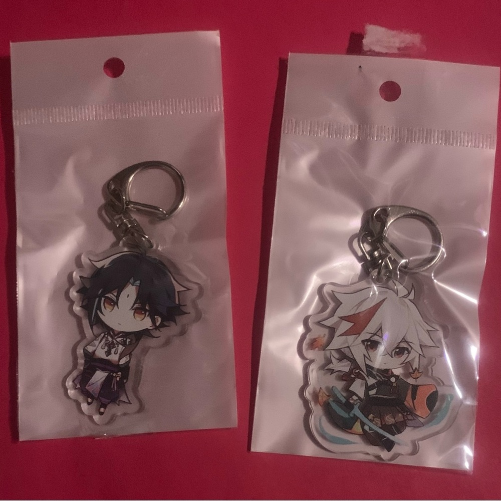 Miscellaneous Genshin Impact Character Keychains, Badges, and Standees